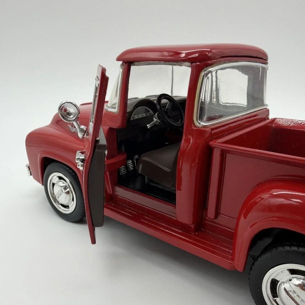 Red 1956 Ford F-100 Pickup Truck 1/24 Scale